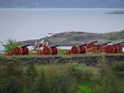 old canons on coast, Norway