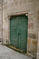 wooden doors in the stone mosque