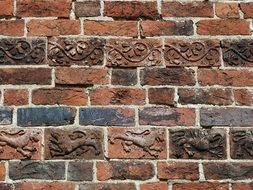 historic wall of the church with a beautiful pattern