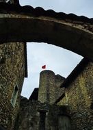 medieval stone village in France