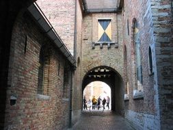 street of the daily city in Bruges, Belgium