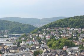 a top view of the city Dillenburg