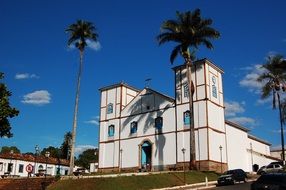 Modern white church in Brazil
