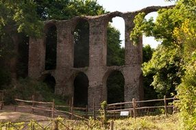 Ruins of a dead city in monterano, italy