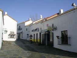 Buildings with a white facades in Spain