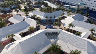 panoramic buildings city roof view