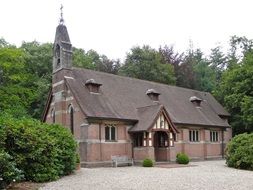 Chapel of St. Mary among the green trees