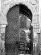 black and white photo of a historic building in seville