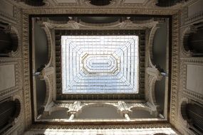 glass roof of an old house