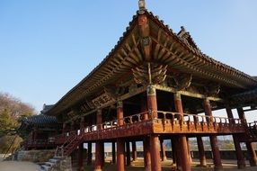 Yeongnamru is a pavilion on a cliff overlooking the curve of the Miryang River