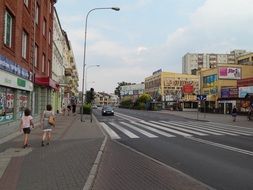 people on city street in Poland