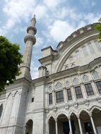 View from below to the mosque in Istanbul