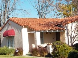 Cottage with the red tile roof