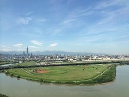 river near green field in Taipei