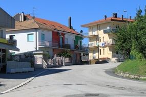 three-story houses in Italy