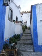 cobblestone street in portugal