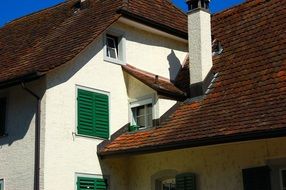 brown roofs of the old town, Bremgarten