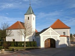 old church in countryside, austria, seitenstetten