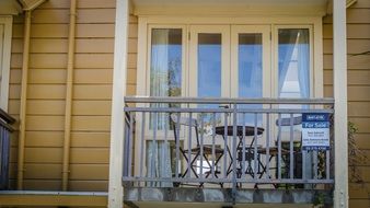 chairs on Balcony of the apartments