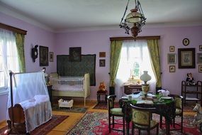 Interior of a rural house in an open-air museum