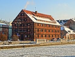 wooden frame house in bydgoszcz
