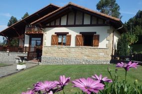 house with flowers