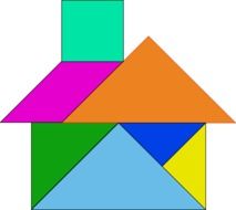 Ä°llustration of Colorful puzzled house