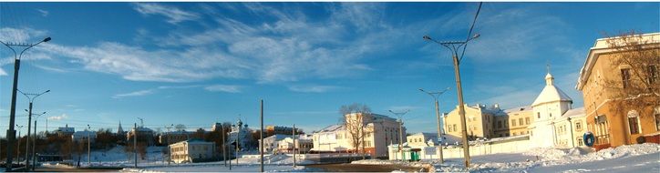 winter view of the city of Cheboksary