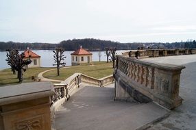 Buildings near the lake