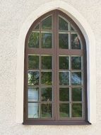 church glass window front view