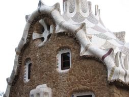 House with windows in the Spain,Barcelona