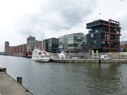 ship in Hamburg port