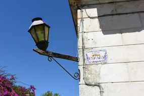 old corner lantern as a architecture detail