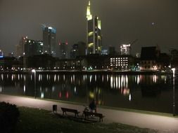 frankfurt at night, Germany