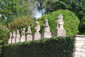 statues in the castle garden