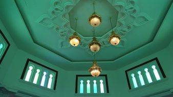malaysia mosque interior view