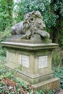 lion statue in the tombstone