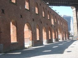 red brick arches