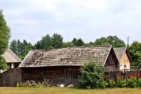 wooden village as historical architecture