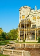 golden historical architecture of the castle