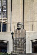 sculpture of a man by the federico santa maria college