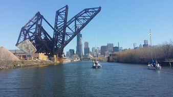 modern bridge in Chicago