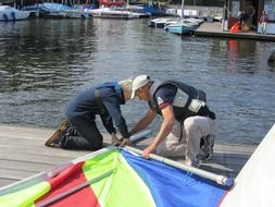 Sailing on Alster lake