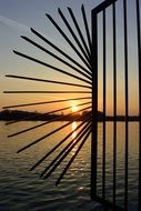 lattice on the banks of the Danube in Vienna