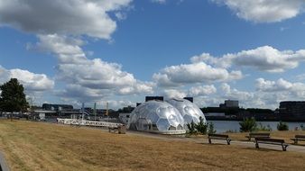 waterfront homes on landscape in Rotterdam