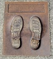 footprints of Mikhail Gorbachev in denkendorf