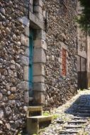 beautiful house wall of stones