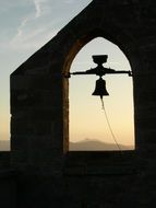 bell tower against the sky in Mallorca