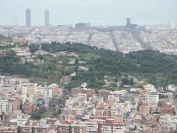 aerial view of Barcelona