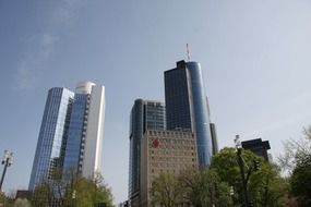 business skyscrapers in frankfurt